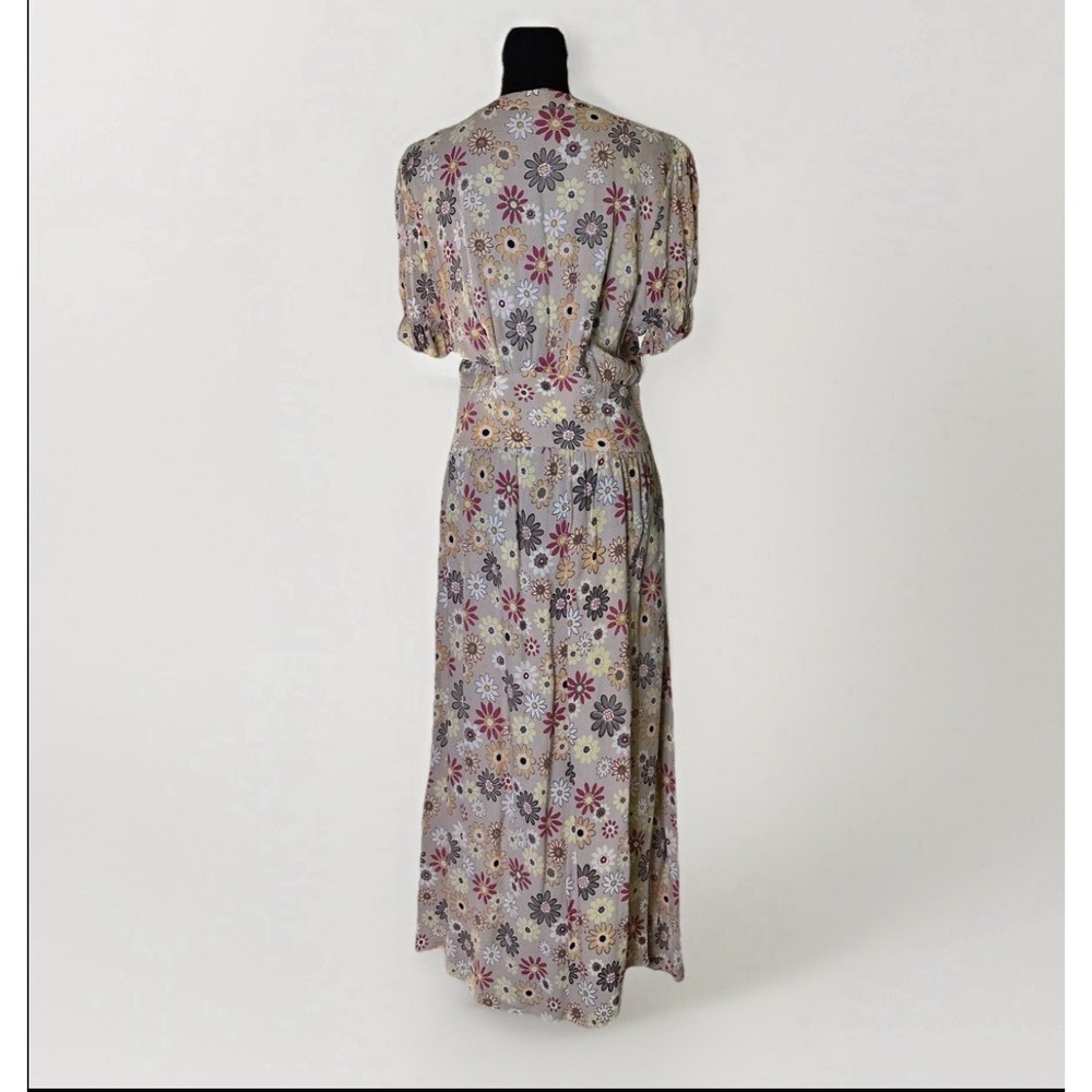Monte Floral Maxi Dress Floral Full Button Sz L Boho Cottage Core $125 new - Picture 3 of 11